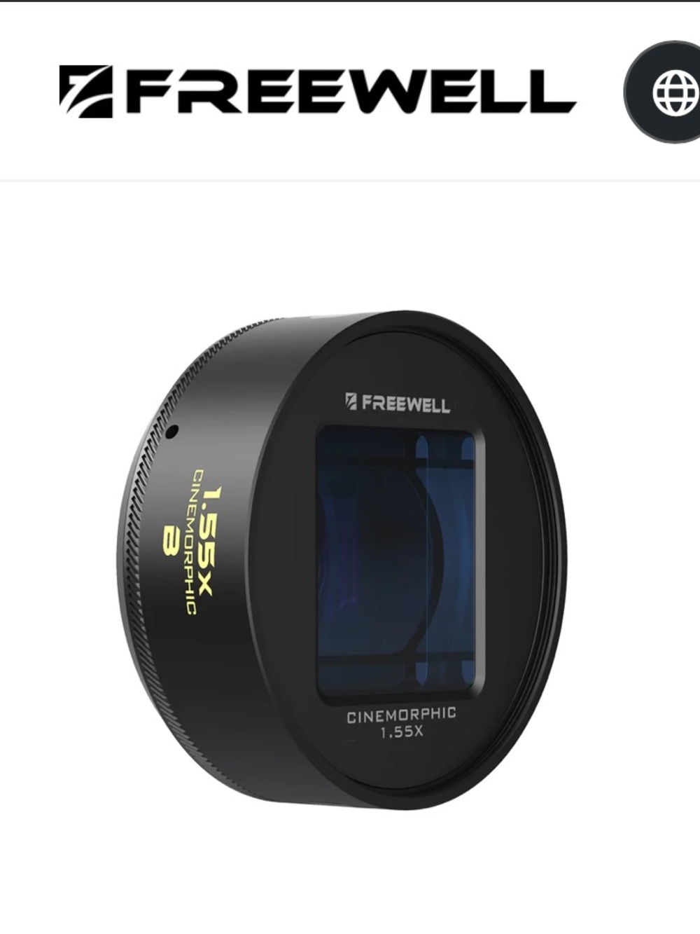 1.55X Cinemorphic Lens Adapter (B) - Black and gold brand new